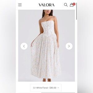 Floral White Maxi Dress